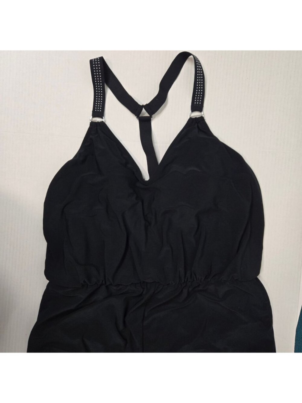 MagicSuit Suit 16 Studded Gabby Romper Racerback One-Piece Swimsuit Black - Picture 6 of 15